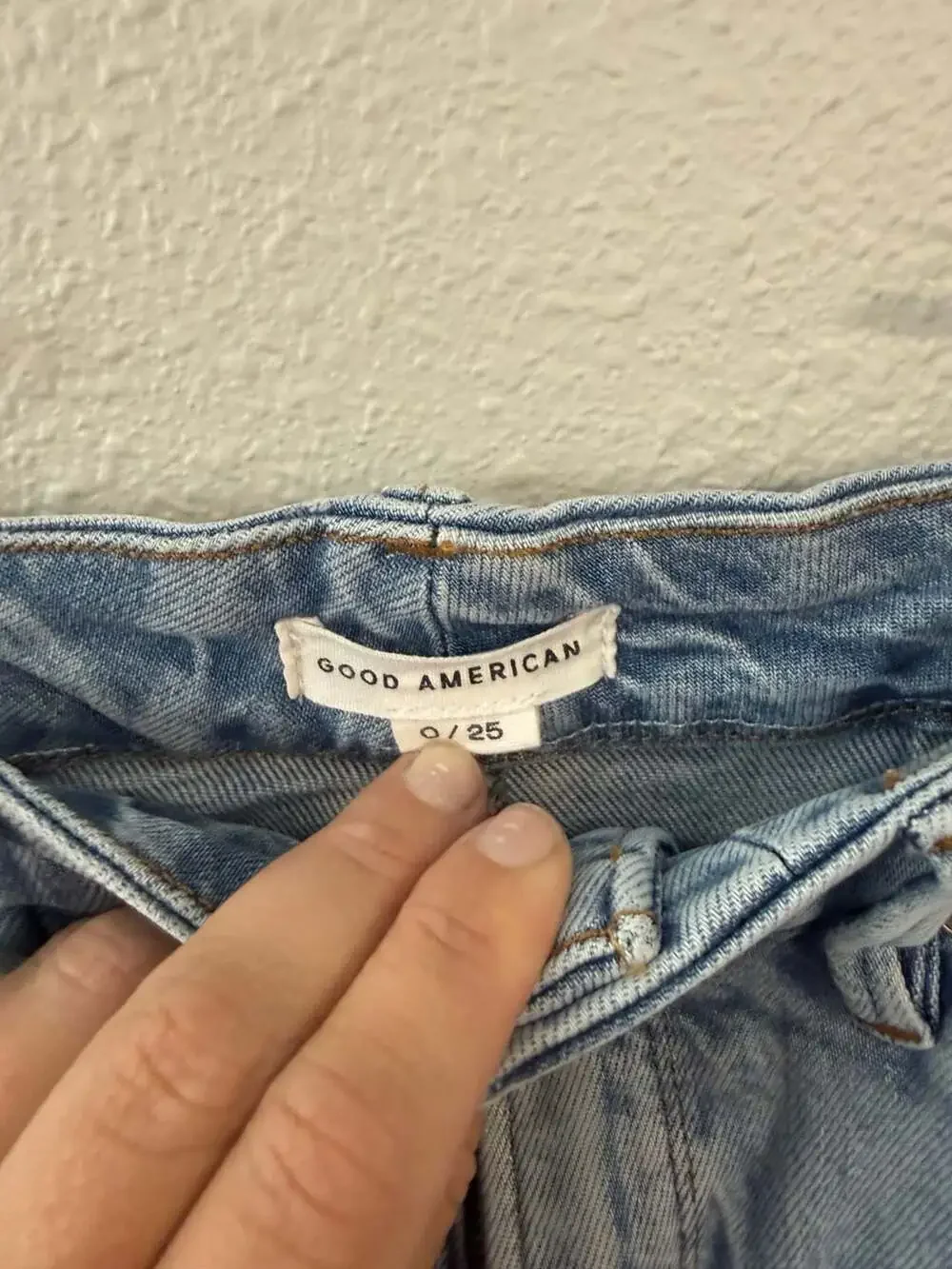 Good American High Rise Straight Leg Jeans Size 0/25